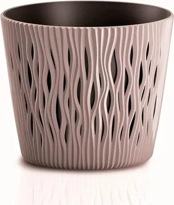 Immagine prodotto di Květináč SANDY ROUND s vkladem 15,8 cm - barva: mocca