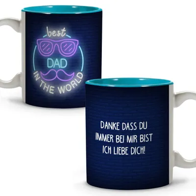 Keramikbecher 330 ml mit Spruch, Geschenkbox, mikrowellengeeignet