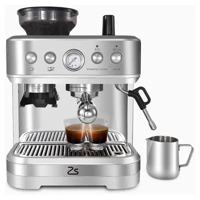 Obrázok produktu pre Espressova kávovar s integrovanou mlynčekom, s 15 stupňami mletia a pumpou s tlakom 15 bar pre prípravu kávy ako barista