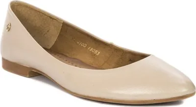 Produktbild von Bequeme Damen Ballerinas aus Naturleder in Beige mit weicher Innensohle