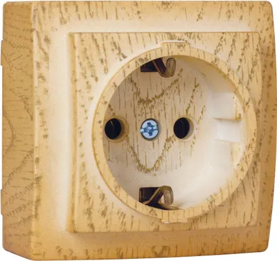 Produktbild von Steckdose Ahorn Holzoptik – Aufputz IP20 Innen – Themis