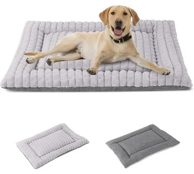 Image de Panier pour chien, lavable, couleur gris, taille M, 76x50 cm