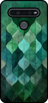 Produktbild von Smartphonica Telefon Fall geeignet für LG K51S mit grünen Blättern drucken - TPU zurück Abdeckung Fall grünes Blatt-Design - Grün