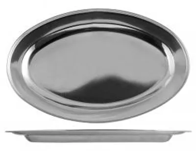 Immagine prodotto di Piatto da portata in acciaio inox con bordo Cm 36
