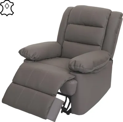 Produktbild von Fernsehsessel MCW-G15, Relaxsessel Liege Sessel, Leder + Kunstleder 101x87x100cm taupe