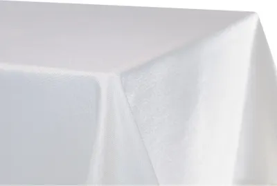 Produktbild von Tischdecke quadratisch 110x110 cm weiss Leinenoptik Lotuseffekt Tischwäsche