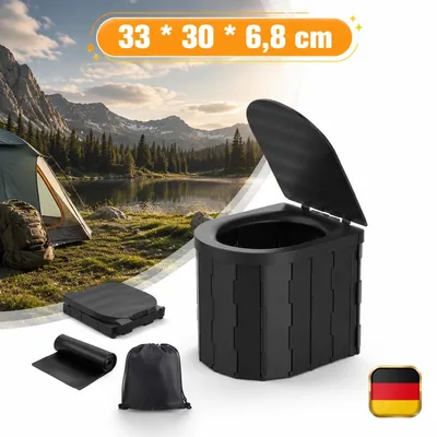 Produktbild von Tragbare Faltbare Mobile Toilette Campingtoilette 20 Toilettenbeuteln Camping