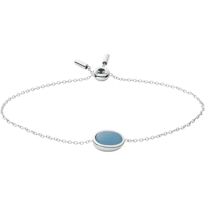 Produktbild von Skagen SKJ1461040 Damen Armband SEA GLASS Edelstahl Silber blau 22 cm