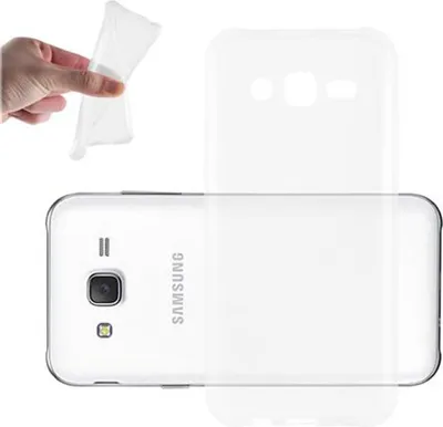 Image de Cadorabo Housse pour Samsung Galaxy J3 2015 Housse de protection en transparent Housse TPU silicone Cover Etui Case