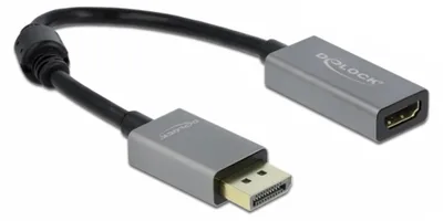 Immagine prodotto di DELOCK Adapter DisplayPort 1.4 > HDMI 4K 60Hz (HDR) aktiv