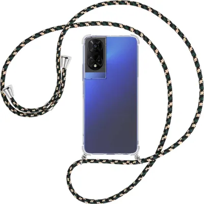 Produktbild von Handykette Backcover-Schutzhülle mit Band (Metall silberfarben) für TCL 50 5G - camouflage