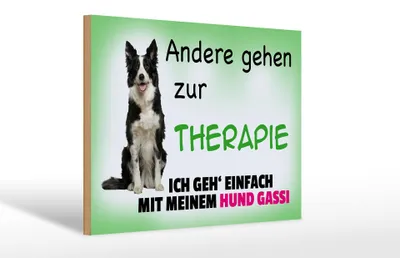 Produktbild von Holzschild Spruch 30x20cm ich geh' mit meinem Hund Gassi