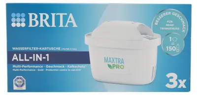 Productafbeelding van Brita waterfilterpatronen, 3 stuks, Maxtra Pro ALL-IN-1 - Gefilterd water (verpakking van 1)