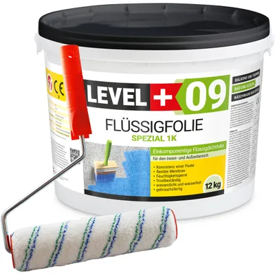 Produktbild von Flüssigfolie 12kg Dichtfolie Dusche Bad Balkon Wassersperre+ Farbroller 25cm RM09
