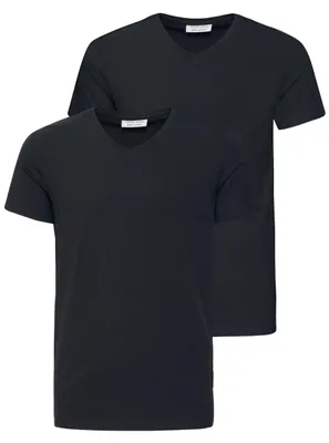 Produktbild von Casual Friday CFLINCOLN Herren T-Shirt kurzarm Shirt 2er Pack Baumwollmischung Slim Fit