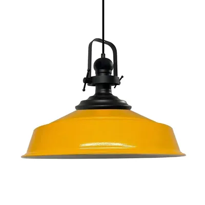 Produktbild von Pendelleuchte Gelb-Asletl Hängelampe Metall Ø40 cm, Modern Lampe