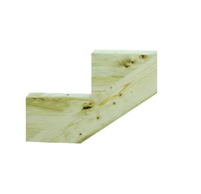 Produktbild von Treppenwange für Stufen Massivholz Kiefer kesseldruckimprägniert 1 Stück Größe: 2-stufig