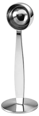2-in-1 Kaffeeschaufel mit Stampfer, Edelstahl, 14,5 cm