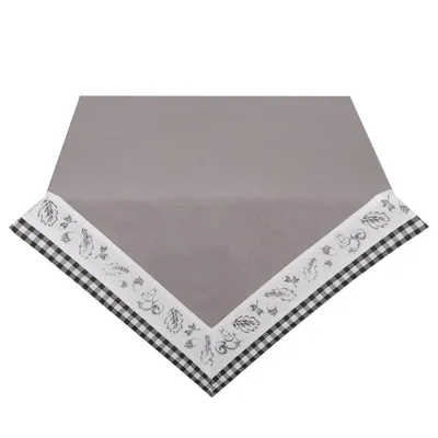 Produktbild von Clayre & Eef Tischdecke 130*180 cm Grau Baumwolle Eichhörnchen Tischdecke Tischtuch Tischtextilien
