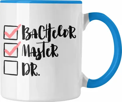 Produktbild von Trendation - Master Abschluss Geschenk Tasse Bestanden Studium Prüfung Graduation - Bachelor Master Doktor (Blau)