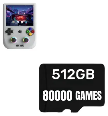 Zdjęcie produktu dla Karta pamięci ANBERNIC RG406V, 512 GB pamięci, 80000 gier retro, 512G 80000 GAMES