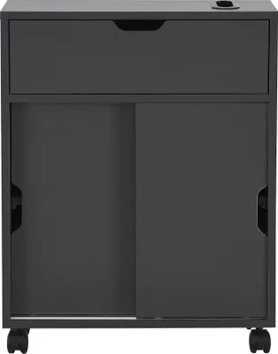 Produktbild von Nischenschrank Kempele 67x52x17 cm Badezimmerschrank Toilettenschrank Regal 52 cm breit Schiebeschrank Bad Dunkelgrau