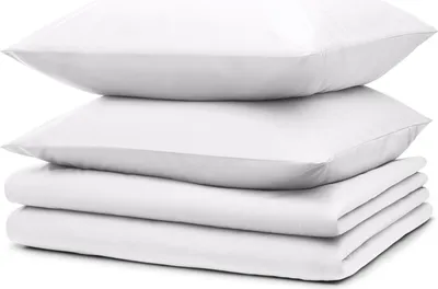 Produktbild von Blumtal Bettwäsche 2x 135x200cm + 2x Kissenbezug 80x80cm - Mikrofaser Bed Sheets 135x200cm - 4-er Set Bettwäsche Weiß