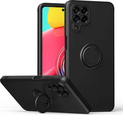 Produktbild von Galaxy M53 Handyhülle, Ring Halter Ständer Kratzfeste Weiche Silikon schutzhülle für Samsung Galaxy M53