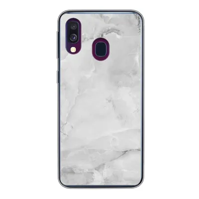 Produktbild von MuchoWow® Handyhülle Schutzhülle Hülle für Samsung Galaxy A40 Marmor - Stein - Weiß - Grau - Marmoroptik Silikon Softcase Handy Hülle - Handy-Tasche