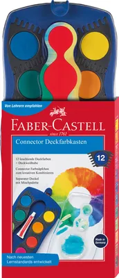 Produktbild von Farbkasten Connector 125001 12Farben+Deckweiß Packung mit 5 Stück