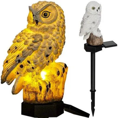 Obrázok produktu pre Solárna lampa s motívom vtáka – Solárne vonkajšie osvetlenie – Záhradná lampa s motívom vtáka – Solárne vonkajšie osvetlenie – Lampa na solárnu energiu – Záhradná lampa s motívom vtáka – Biela – 1 ks