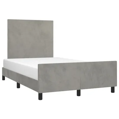 Produktbild von vidaXL Bettgestell ohne Matratze Hellgrau 120x190 cm Samt