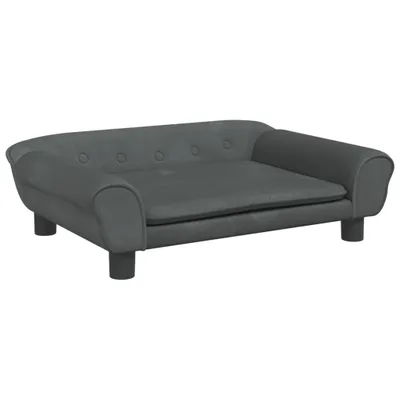 Immagine prodotto di vidaXL Letto per cani grigio scuro 70x48x22 cm in velluto
