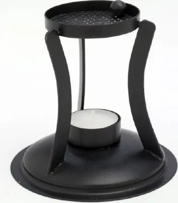 Produktbild von Räucherstövchen Eisen schwarz Höhe 12 cm mit Teelicht