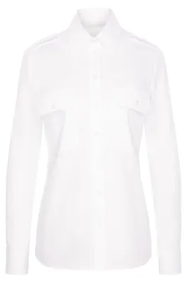 Immagine prodotto di Seidensticker PILOTBLUSE Camicetta da donna a maniche lunghe Kent Regular Bianco 48