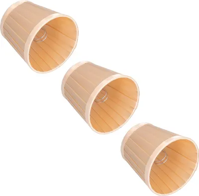 Obrázek produktu pro 3PCS Látkové stínítko E14 Clip On Fabric Lamp Cover pro lustr Nástěnná lampa Kancelářské domácí dekorace (Light Gold )