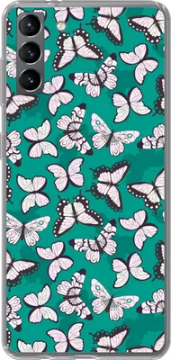 Produktbild von MuchoWow® Handyhülle Schutzhülle Hülle für Telefoonhoesje Samsung Galaxy S21 Plus Mädchen - Schmetterling - Tiere - Muster - Mädchen - Kinder - Kinder Silikon Softcase Handy Hülle - Handy-Tasche