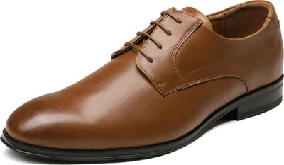 Produktbild von Herren Anzugschuhe Schnürhalbschuhe Business Derby Oxford Hochzeit Schuhe, Farbe: Braun, Größe: 43