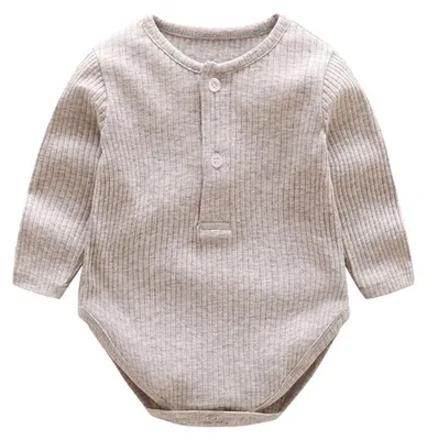 Productafbeelding van Baby romper - Katoen - Grijs - Maat 80