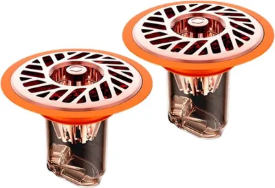 Immagine prodotto di INF Copertura Scarico Pavimento Antiodore Rete Grande ABS e Silicone 2 pezzi per Bagno Cucina Oro rosa
