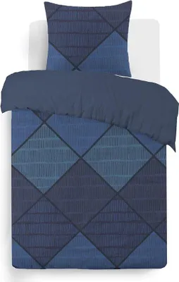 Obrázek produktu pro Modrá ložní souprava s 1 povlakem na polštář – 140 x 200 cm – 100 % bavlna