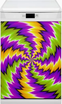 Produktbild von Küche Magnet für Spülmaschine  Abwaschbar 45x80 cm Geschirrspüle  - Abstraktion Wirbel