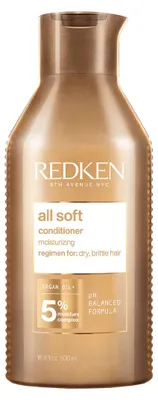Productafbeelding van Redken All Soft Conditioner, voedende conditioner voor droog en weerbarstig haar, 500 ml