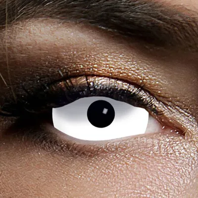 Produktbild von Kontaktlinsen White Zombie Sclera 6 Monate, Halloween Zombie Vampir