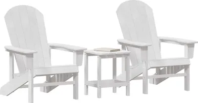 Produktbild von vidaXL Gartenstuhl 3 pcs Weiß Polyethylen