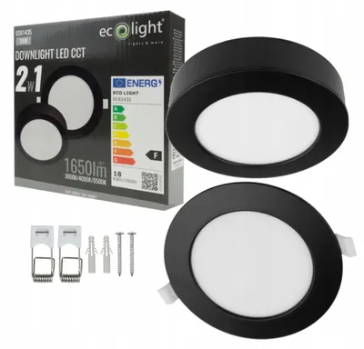 Image de Spot LED CCT 2 en 1 noir, 18 W, 3 couleurs