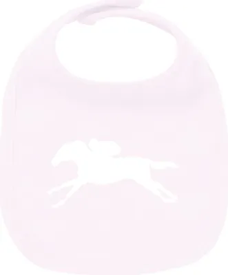Produktbild von Huuraa Unisex Babylatz Pferderennen Silhouette Geschenk Babypink  Baumwolle Pferderennen Mitbringsel