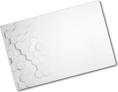 Produktbild von Tulup Glas Herdabdeckplatte - 80x52 cm - Glaskeramikkochfeld-Abdeckung Spritzschutz Glasabdeckplatte - Einteilig - Kunst: Modern & Klassisch - Sechsecke - Weiß