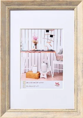 Image de Cadre photo Walther pour décoration chalet, format 15x20 cm, avec passe-partout 10x15 cm