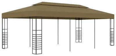 Image de Clôture de jardin - Tente de réception - Abri de jardin - Store solaire - Toile de jardin - 3x6 mètres - Structure en acier